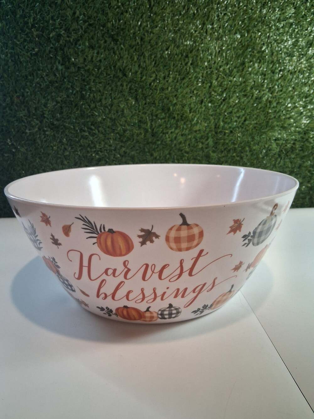 Maison Home International Harvest Blessings Melamine Serving Bowl 11 Inch NWT